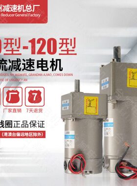 热卖12V/24V/110V/200V220V永磁直流齿轮减速电机直流马达6W-600W
