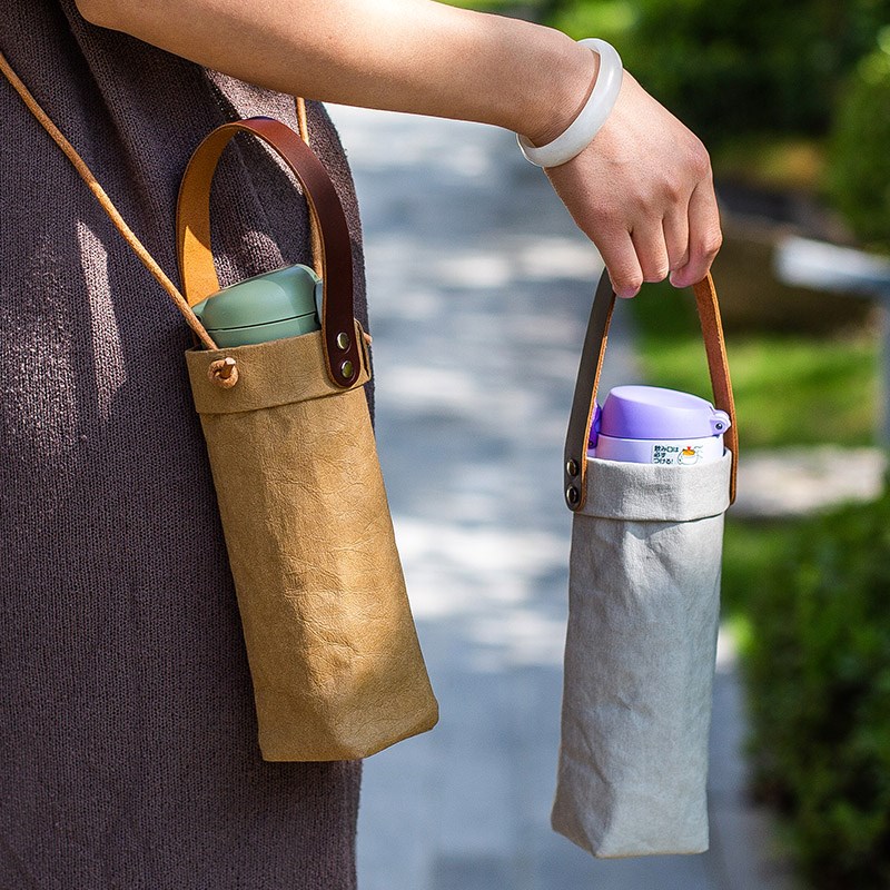 保温杯套背带可斜挎魔膳师通用水杯袋子隔热防摔保护套R350-500ml