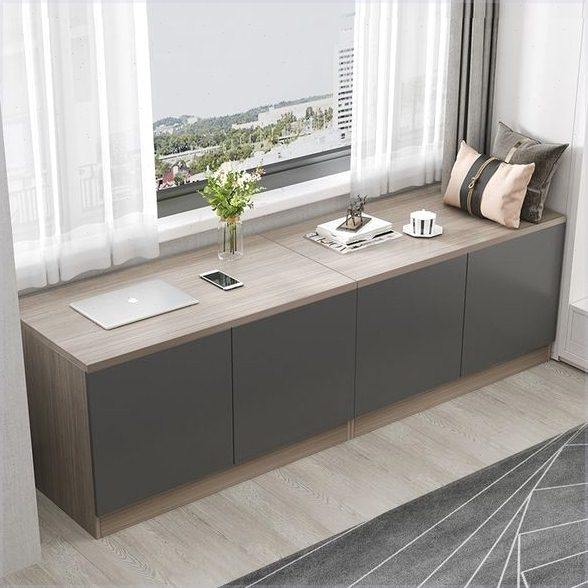 飘窗柜地柜卧室窗台收纳置物柜定制可坐矮柜家用落地式阳台储物柜,住宅家具,飘窗柜,淘宝优惠券,粉丝福利购,淘宝优惠卷