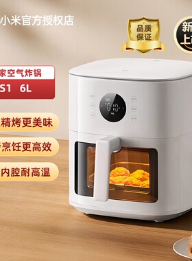 小米米家空气炸锅S1 6L免翻面电炸锅大容量可视烤箱家用蒸汽嫩烤