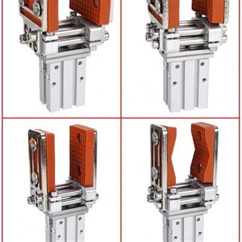 机械手手指气缸MHZ2-16D夹头夹片抱具片可O调节夹具头加宽夹口治