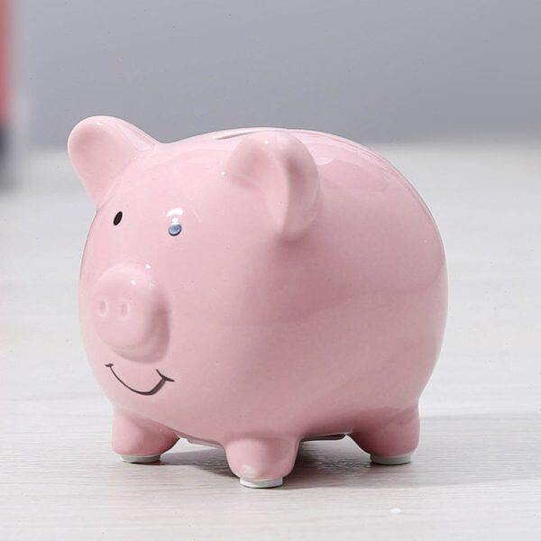 卡通陶瓷小猪存钱罐宝宝储蓄罐储钱罐儿童生日礼物幼儿园装饰创意