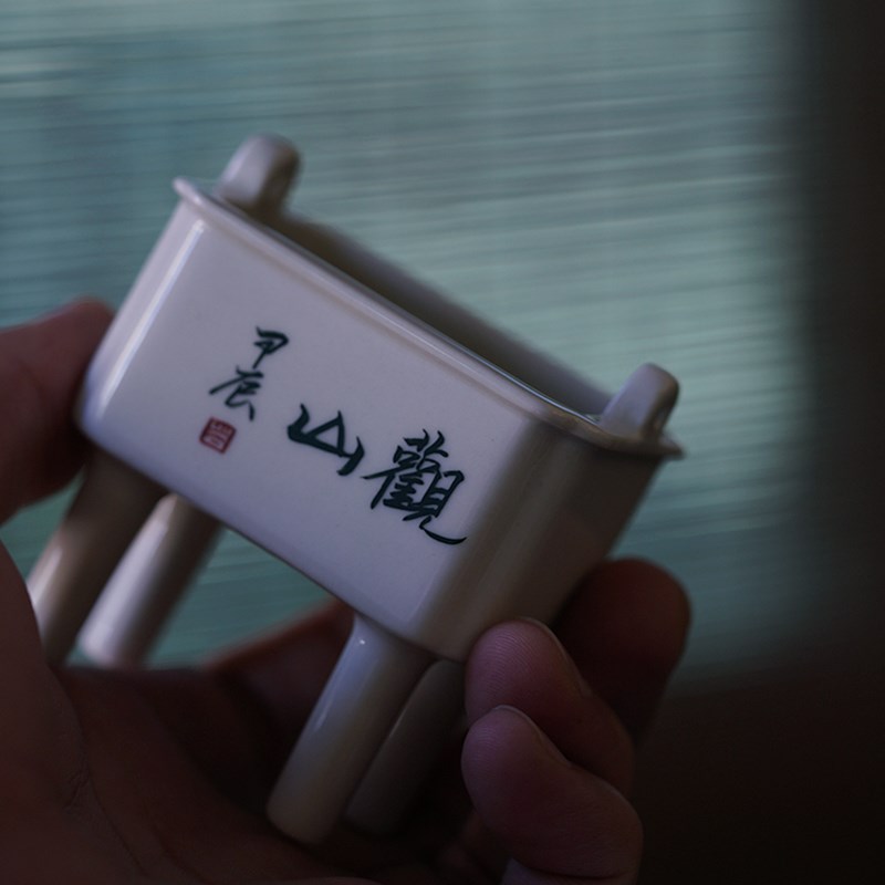 鼎陶瓷香炉文房雅玩琴炉手工香薰摆件中式家居家用U复古小号线香