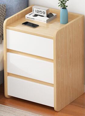 代简约床头柜简易物架卧小44387置室北欧风ins迷发你型轻奢风小柜