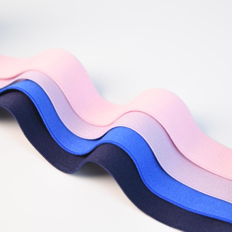 彩色双面18绒龙松紧毛面装弹服力带锦氨纶纶柔软裤腰调节高弹尼松