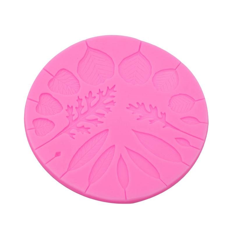 彷真花卉牡丹花瓣k树叶纹理矽胶模具翻糖蛋糕装饰烘焙配件diy黏土