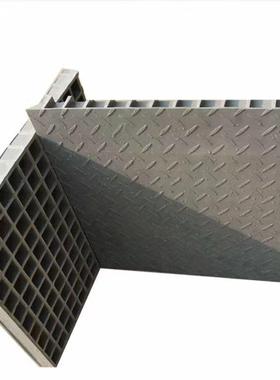 高强度VQF玻璃璃钢花纹格栅盖盖板平面格栅污水池板玻地钢沟盖板