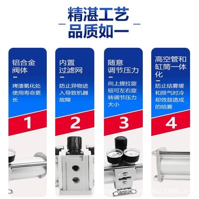 VBA动增压阀气气压体增压泵VBA10A/23080A罐空气压缩增器储气气缸