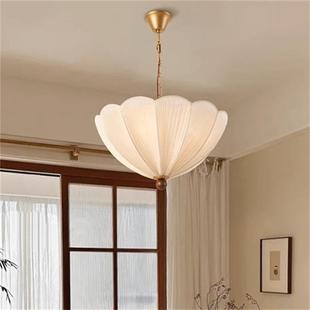 法感式 奶油花瓣中古500风卧客厅室主灯具高级餐厅氛灯围灯具布艺
