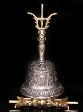 尼泊金刚铃手工三清铃三叉士道铃三009金刚铃杵铜铃铛道股青家法