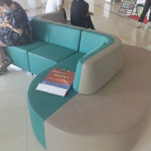 农业银行接待大厅等候区排号区休息区多人组合卡座沙发皮质沙发