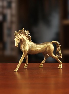 马到成功招财摆件创意复古生肖马家居摆件办公P桌面茶宠装饰品摆