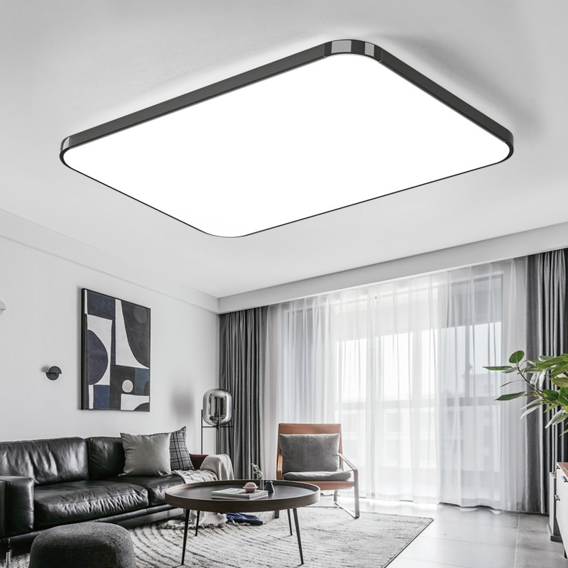 超薄吸顶灯2021年新款s简约现代大气极简餐厅卧室家用长方形客厅