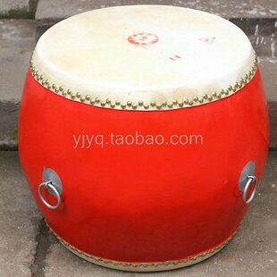 江西14寸高音堂鼓 头层牛皮高战鼓 16寸红鼓纯手工余干大鼓高堂鼓