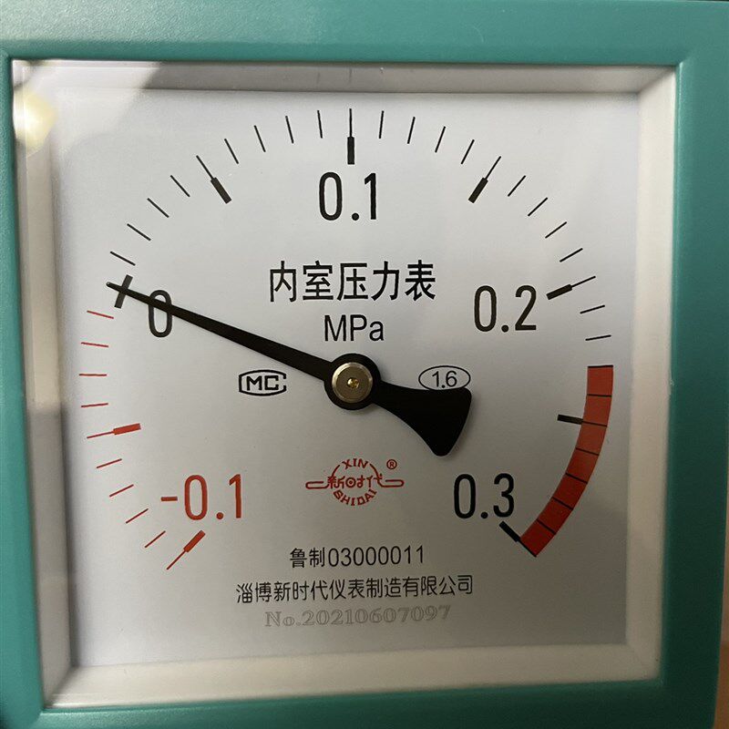 山东新华医疗脉动灭菌器方形内室夹套压力表 淄博新时代仪表