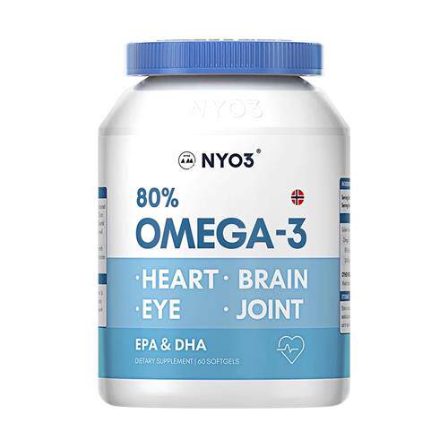 NYO3挪威进口深海鱼鱼油软胶囊高浓缩omega3中老年鱼肝油