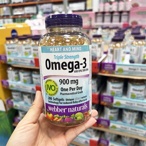 现货加拿大伟博鱼油Webber Omega-3高浓度三倍浓缩深海鱼油200粒