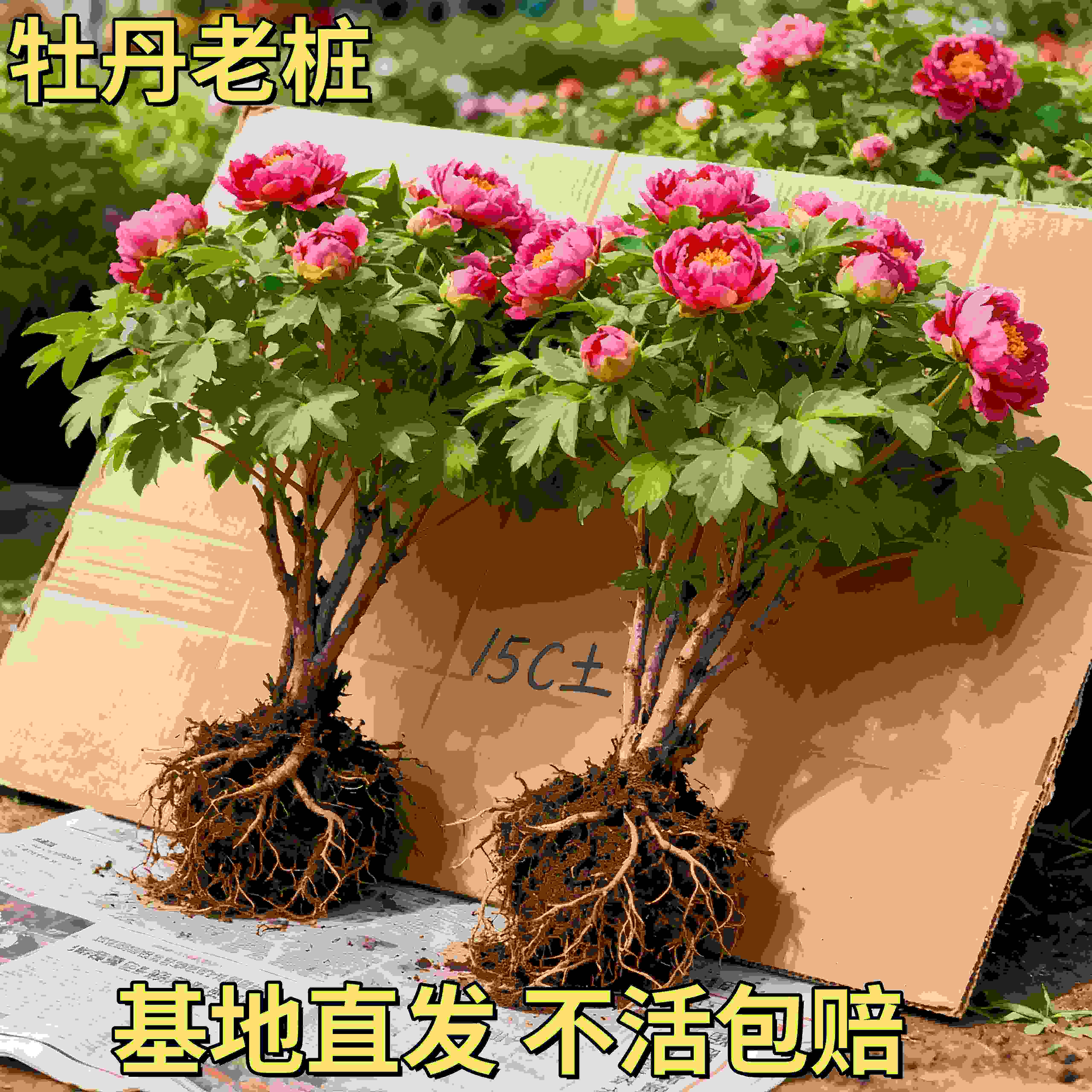 牡丹花大苗盆栽洛阳正宗老桩庭院室内外花种四季重瓣花卉牡丹树苗图片