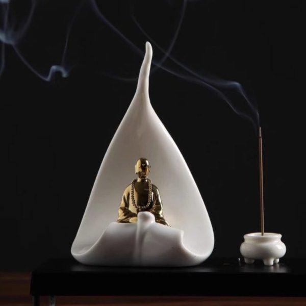 静观家用摆件室内家用禅意香炉羊脂玉瓷香托高级感香座精致礼品装,家居饰品,香托/香盘/香座/香插,淘宝优惠券,粉丝福利购,淘宝优惠卷