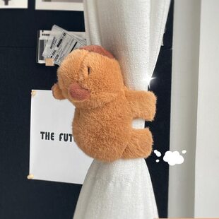 窗帘捆绑带公仔扎束一对装纱帘扣环收拢神器挂件动物可爱玩偶创意