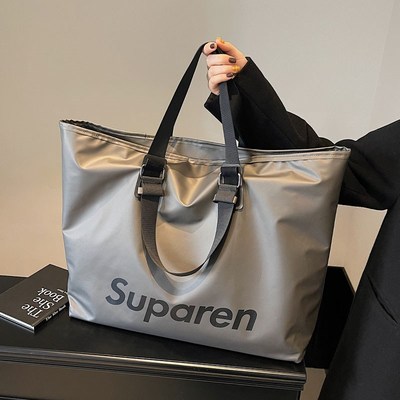 短途手提旅行包女休闲简约行李包大容量H旅行单肩包轻便防水健身