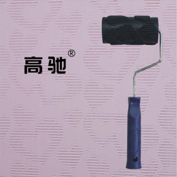 背景墙印花滚筒刷 心形肌理壁膜滚花工具 4寸BX033肌理漆专用滚筒