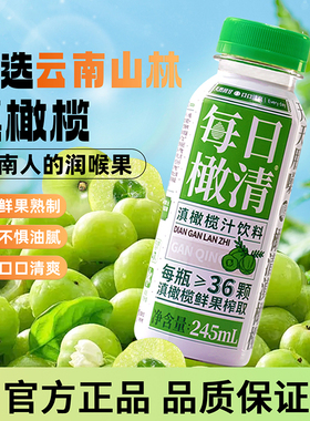 橄清 每日橄清滇橄榄汁245ml*12瓶 油柑汁果汁健康饮料