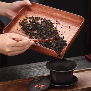 整块花梨木分茶盘普洱茶赏茶盘实木茶饼盒茶具配件茶则茶叶评审盘