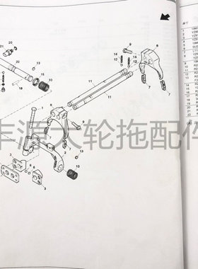 迪尔904 1054 1204 1354拖拉机农机配件换挡拨叉R219168拨叉杆