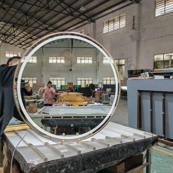 智能镜源头工厂铝合金边框壁挂化妆镜圆形浴室洗漱台智能镜子,家装主材,智能浴室镜,淘宝优惠券,粉丝福利购,淘宝优惠卷