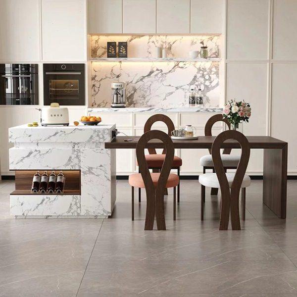 奶油风岩板岛台餐桌茶台一体定制家用厨房端中导台独倒台,住宅家具,岛台餐桌,淘宝优惠券,粉丝福利购,淘宝优惠卷