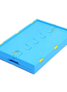 蓝色600-3g40加n厚带盖塑胶折叠周转箱汽配仓储物流中转折叠塑料