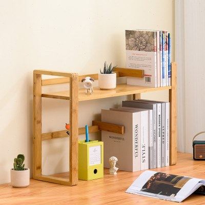 桌面书架收纳置物架二层简约实木宿舍可拆卸桌面立式书架学生书柜,收纳整理,书桌收纳置物架,淘宝优惠券,粉丝福利购,淘宝优惠卷