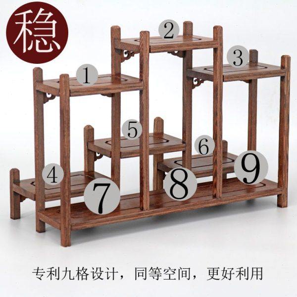 红木博古架实木茶壶架鸡翅木多宝阁茶架子九格前后展示架桌面中式,住宅家具,多宝格/博古架,淘宝优惠券,粉丝福利购,淘宝优惠卷