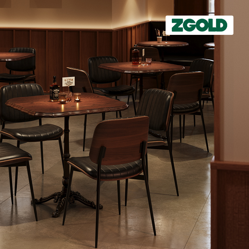 复古餐酒吧桌椅组合西餐厅饭店餐桌餐椅精L酿吧酒馆桌椅清吧小方