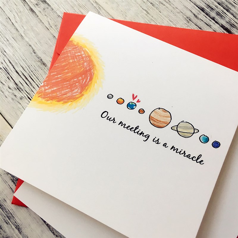 我们相遇是个奇迹(r爱情贺卡祝福贺卡定制贺卡TZ3)