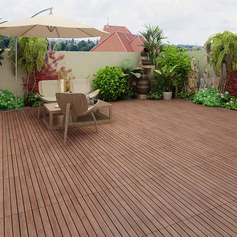 木纹砖室外庭院阳k台露台地砖户外院子花园仿木地板瓷砖防滑地板