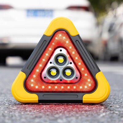 汽车三角架警示牌反光支架车载停车安全故障三角牌太阳能警示灯