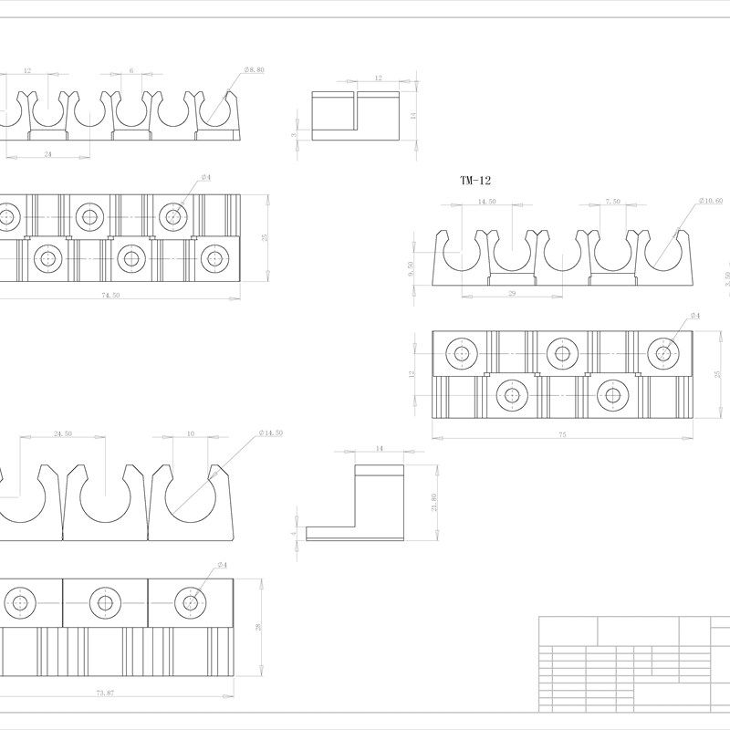 铁管夹/气管夹/油管夹/铜管夹/多管卡座TM1001(单个) 10mm