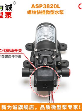 直销微型电动隔膜泵 游乐场射水抽水泵工程塑料24v12v直流自吸泵