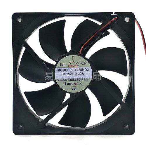 三巨 SJ1225HD2 DC 24V 0.22A 静音大风机箱变频器散热风扇12厘米