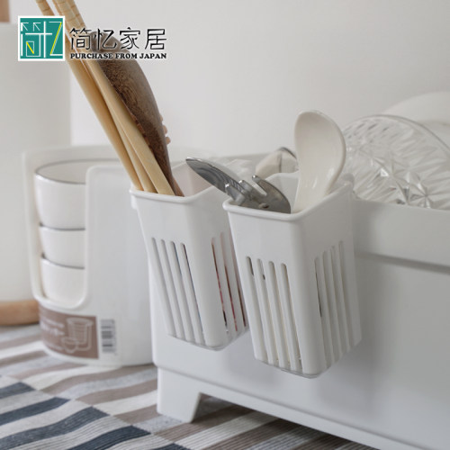 日本进口挂式筷子篓餐具置物架厨房刀叉沥水架筷架勺子收纳盒筷筒