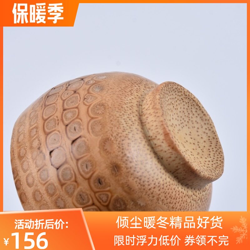满钉品茗杯文人雅玩茶杯天然老竹根主人杯纯手工竹杯把玩茶碗收藏