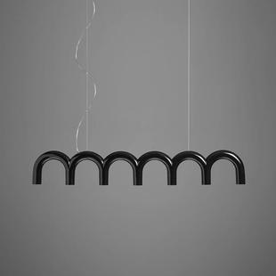 新款 样板间中岛台水吧台展厅灯 孟菲斯U型餐厅吊灯北欧设计师款