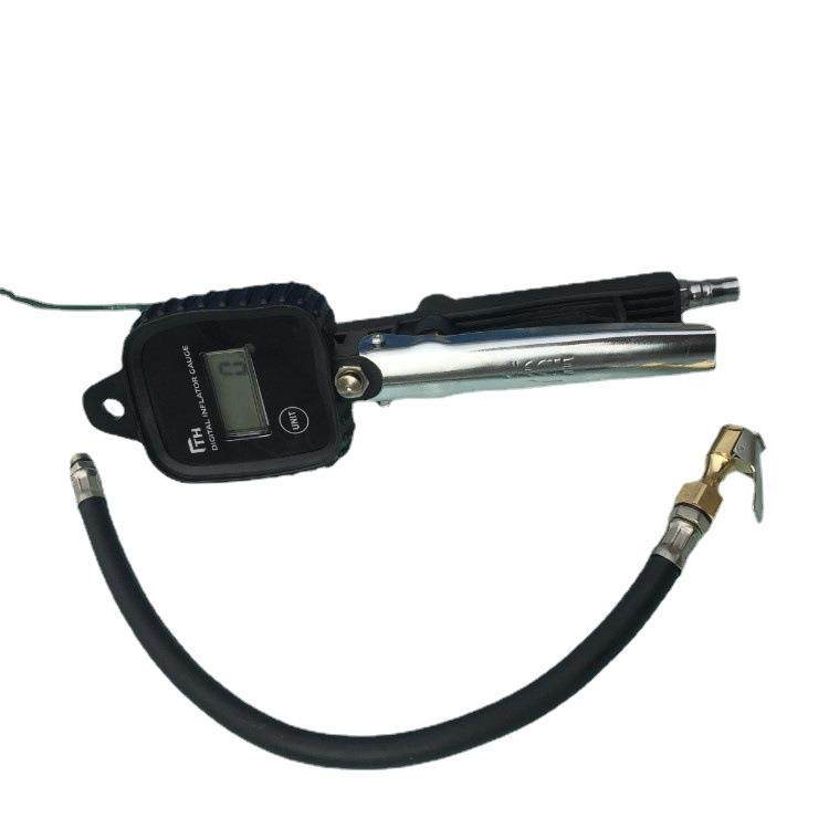 新款液晶数字手握式电子胎压表汽车轮胎充气表加气枪汽修汽保工具