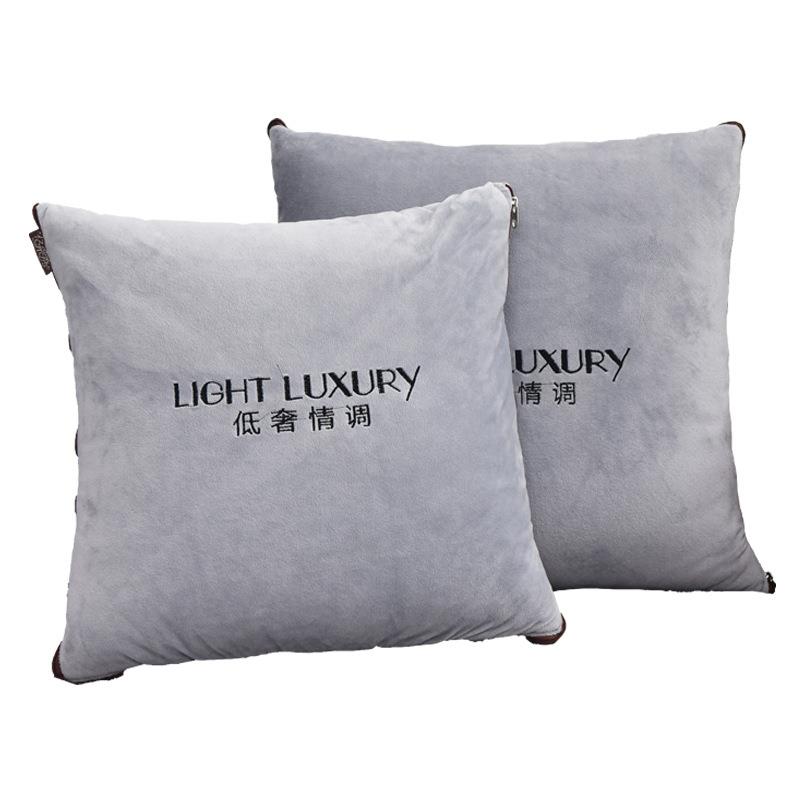 ZQ抱枕被子两用汽车毛毯小枕头车上车内车载车用二合一靠枕折叠