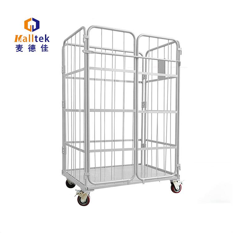 MT-LRC02供应仓库理货周转物流台车喷塑周转车金属笼车喷塑物流车
