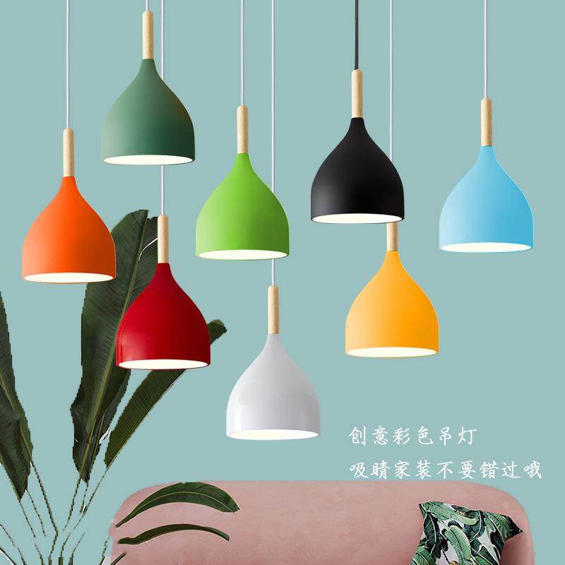 北欧餐厅吊灯三头现代简约饭厅餐桌吧台店铺吊灯马卡龙床头小吊灯,家装灯饰光源,智能吊灯,淘宝优惠券,粉丝福利购,淘宝优惠卷