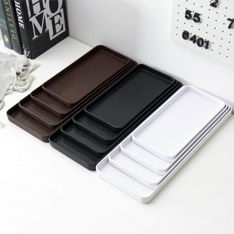 小托盘长方形塑料厨房桌面收纳卫生间洗漱洗手台接水盘置物窄长型,餐饮具,盘,淘宝优惠券,粉丝福利购,淘宝优惠卷