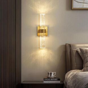 水晶壁灯酒店客房床头灯饰2023年新款现代简约卧室客厅餐厅创意灯